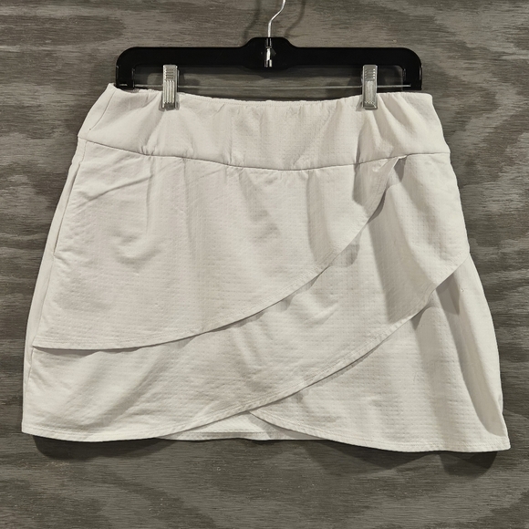 IBKUL White Tennis Pickleball Skort Pull On UPF 50+ Quick Dry Cool Feel - Picture 2 of 10